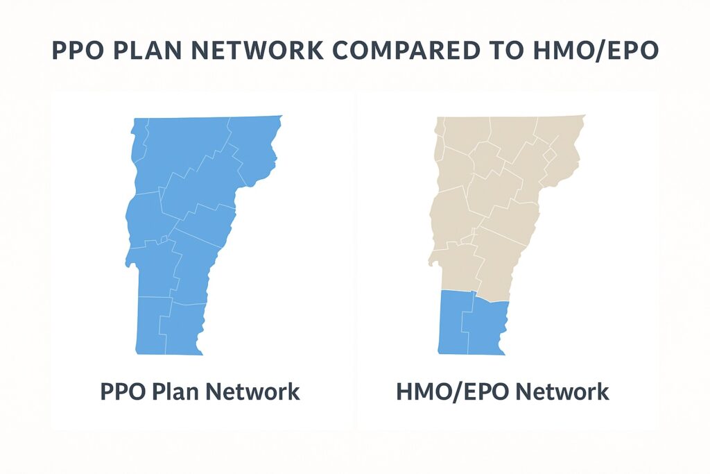 Chart showing income limits for subsidies in Vermont