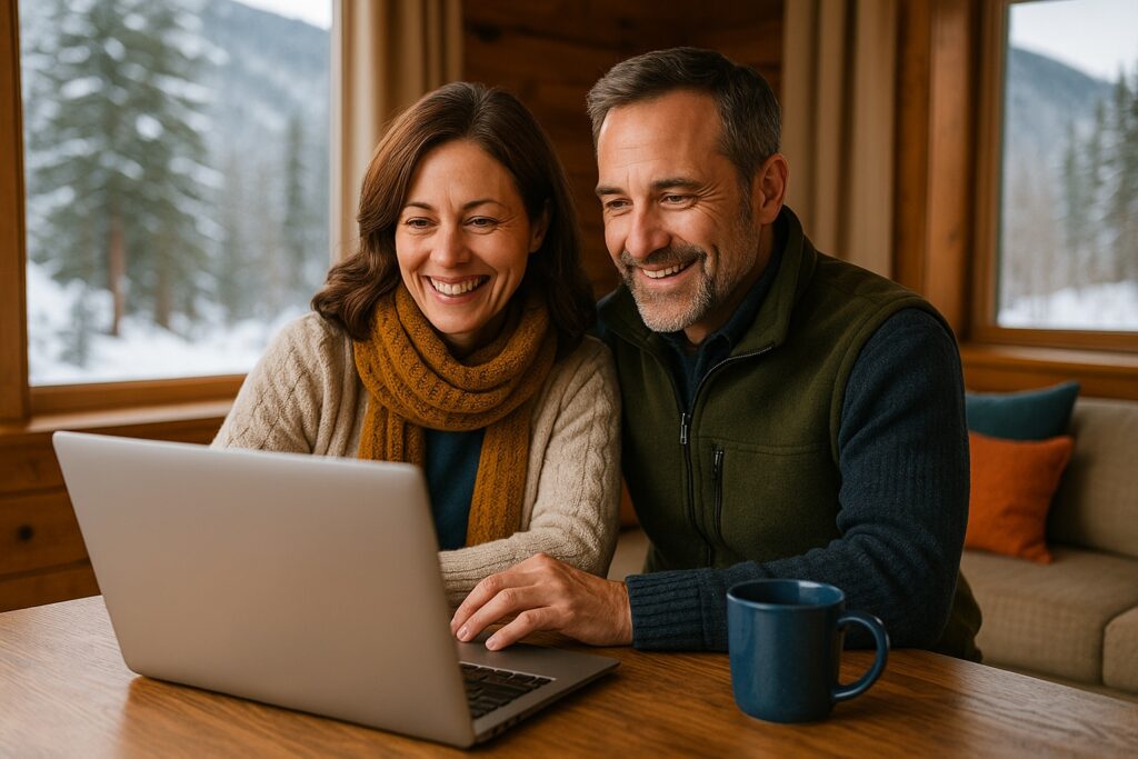 Couple reviewing private health insurance options in Vermont