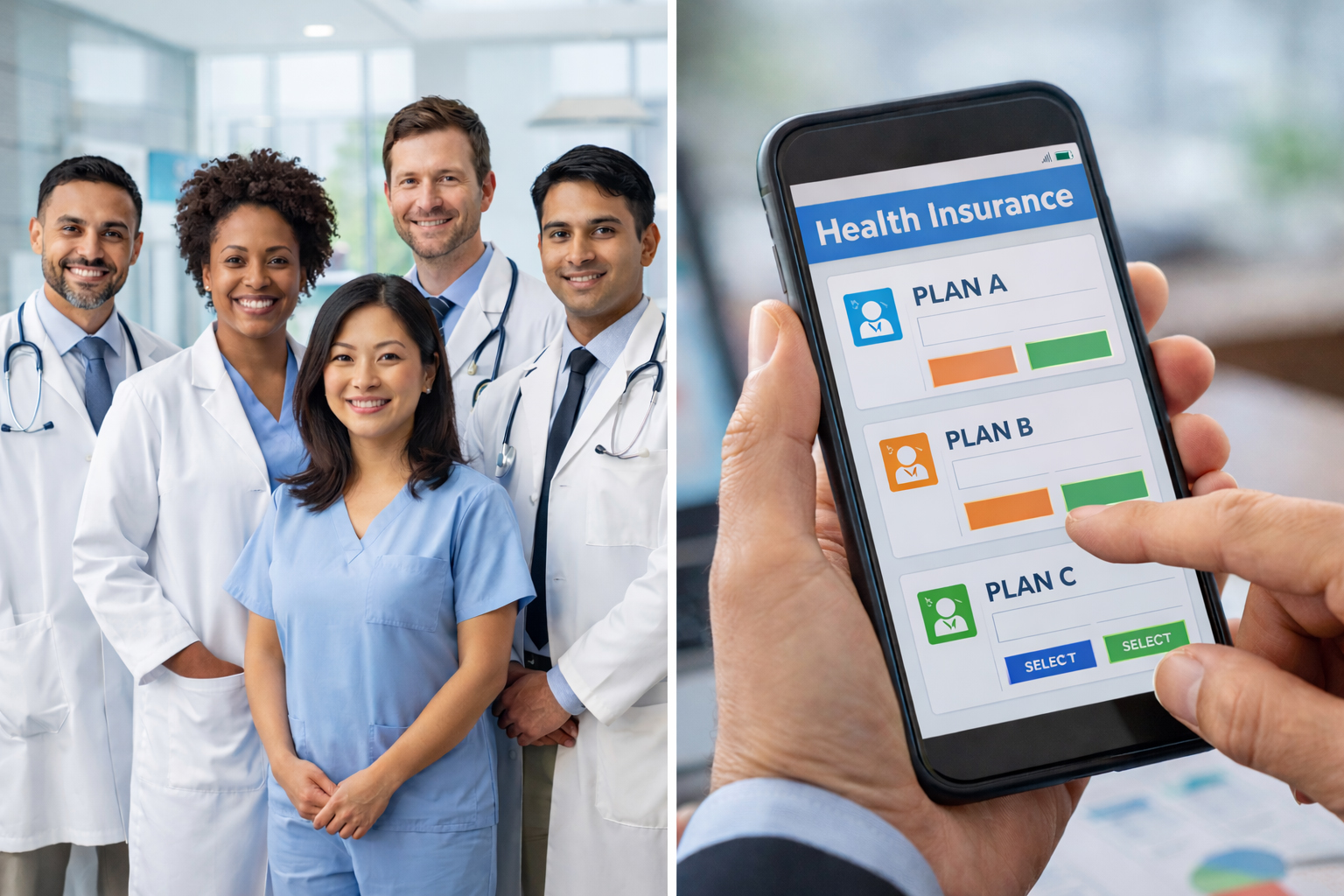 Illinois resident selecting from multiple healthcare providers through marketplace plan network options