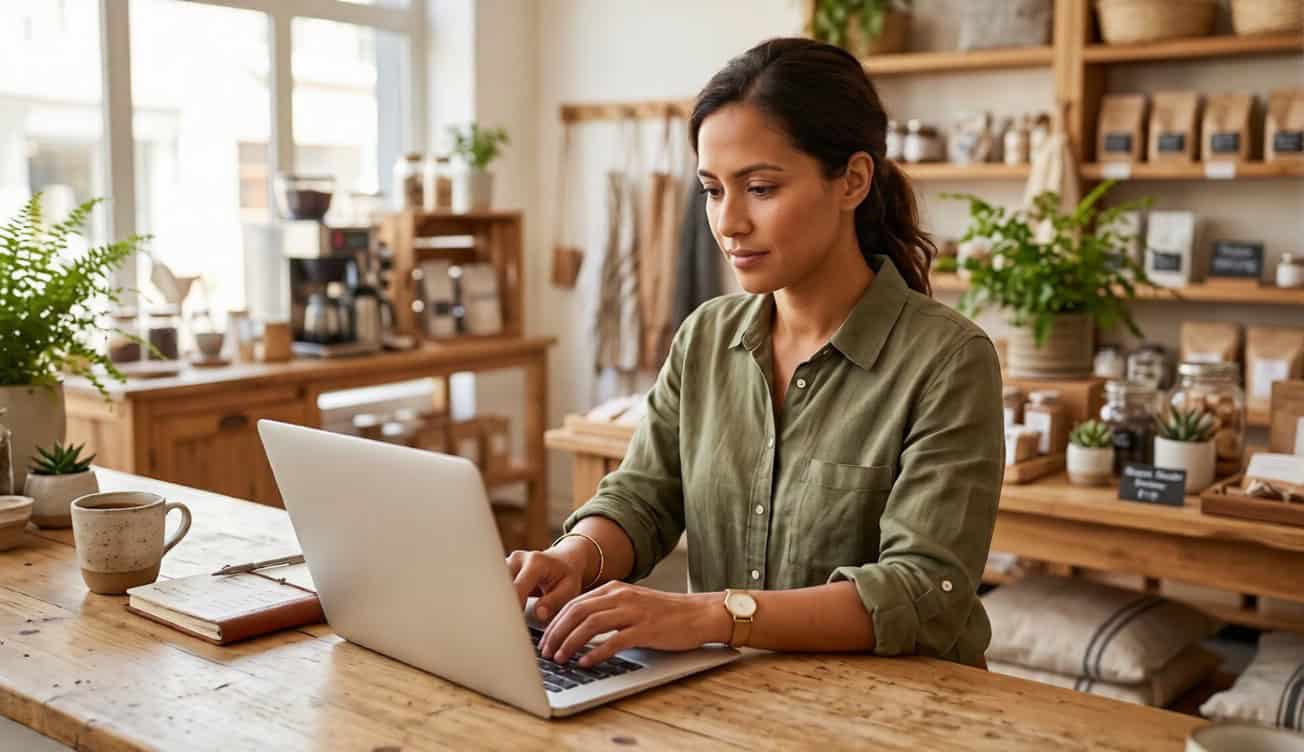 Self-employed professional working in their own small business